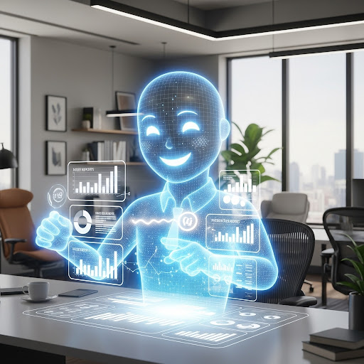 AI Agent analyzing documents in a futuristic interface